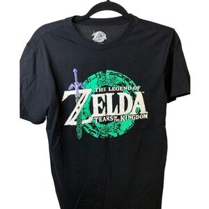 Nintendo Zelda Tears of the Kingdom T-Shirt Kids XXL Black Graphic Tee